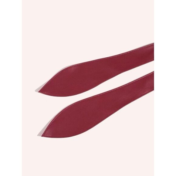 Women's Obi belt wide Vegan Leather corset knotted with bow at the waist - Picture 10 of 16